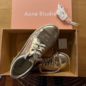 Acne classic gold sneakers